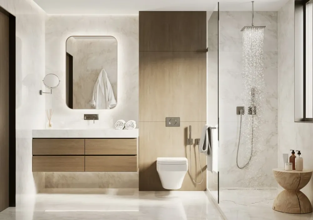 Salle de bain PMR à Fouencamps